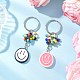 2 шт. брелок из непрозрачной смоляной эмали KEYC-JKC01333-1