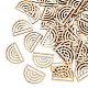 Superfindings 100 個マクラメイヤリングブランク木製イヤリングパーツ虹未完成イヤリングペンダント女性のための diy クラフトネックレスイヤリングジュエリーメイキング WOOD-FH0002-03-1