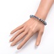 Electroplate Glass Beads Stretch Bracelets BJEW-JB02012-03-4