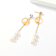Boucles d'oreilles pendantes en acier inoxydable doré 304 CL0746-3-5