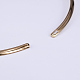 304ステンレススチール製チョーカーネックレス  硬いネックレス  18KGP本金メッキ  5.31~5.55インチ（13.5~14.1cm） NJEW-O094-34-3