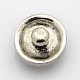 Boutons pression de bijoux avec strass de grade A plat rond en alliage de zinc d'argent antique SNAP-O020-10B-NR-2
