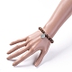 Perles de bois unisexes bracelets à breloques extensibles BJEW-JB04959-01-4