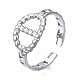 304 anillo de puño abierto ovalado de acero inoxidable RJEW-T023-09P-3