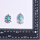 10pcs Turquoise+alloy pendant Vintage alloy earring head diy handmade material(5 styles) JX575A-8