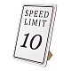 Фанера из тополя гоночный знак ограничения скорости 10 AJEW-WH0606-008E-1