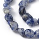 Natürliche blaue Fleck Jaspis Perlen Stränge G-B039-02B-3