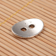 Tibetan Style Alloy Oval 2-Hole Metal Button PALLOY-ZN48623-AS-RS-2