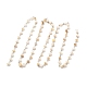 Handgefertigte Ketten. Runde Perlenkette aus natürlichen Süßwassermuscheln AJEW-JB01084-02-3