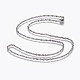 Collares de cadena de cuerda de 304 acero inoxidable NJEW-L167-01B-P-2