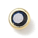Плоские круглые латунные микропаве кабошоны из кубического циркония&nbsp;KK-P345-13G-A09-1