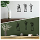 Creatcabin 1 set 3d vaso di fiori acrilico specchi adesivi murali DIY-CN0001-84-7