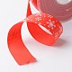 Snowflake Polyester Grosgrain Ribbon for Christmas SRIB-K002-25mm-D01-2