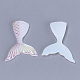樹脂カボション  人魚の尾の形  乳白色  39.5x28x4mm X-CRES-T012-06A-3