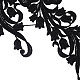 Schluchthandwerk 2 Paar Spitzenapplikation Blumenstickerei Patch schwarze Spitzenborte Kragen für DIY dekoriert Handwerk Nähkostüm (11x2.7~3in) DIY-GF0001-69-5