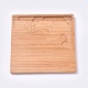 未完成の竹コースター  diyエポキシ樹脂用  正方形  バリーウッド  80x80x5mm AJEW-WH0104-60-1
