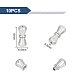 Unicraftale 10PCS 304 Stainless Steel Screw Clasps STAS-UN0045-08-3