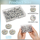 80 шт. полимерная глина со стразами европейские бусины с большими отверстиями с серебряными латунными сердечниками FPDL-LT0001-02D-2