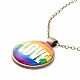 Collana di orgoglio arcobaleno NJEW-F290-01E-1