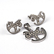 Hobbyhorse 304 inoxydable pendentifs en strass en acier et boucles d'oreille ensembles de bijoux SJEW-F130-12P-1