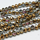 Electroplate Glass Faceted Rondelle Beads Strands EGLA-D020-4x3mm-17-2