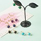 Mixed Gemstone Round Beads Stud Earrings for Girl Women EJEW-JE04666-4