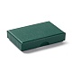 ペーパー スポンジ マット ネックレス ボックス  長方形  濃い緑  8x5x1.7cm  内径：7.2x4.3x1のCM OBOX-G018-02A-3