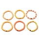 Set di bracciali elasticizzati in argilla polimerica fatti a mano con perline heishi BJEW-JB05902-01-1