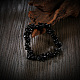 Natürliche Obsidian Chips dehnen Armbänder BJEW-BB16534-M-5
