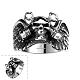 Punk Rock Style 316L Surgical Stainless Steel Wide Band Rings Skull Rings for Men RJEW-BB06604-9-1