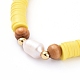 Handmade Polymer Clay Heishi Bead Stretch Bracelets BJEW-JB05095-01-2