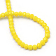 Chapelets de perles en verre opaques solides GLAA-R166-6mm-02F-3