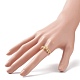Кольцо на палец из латуни с бусинами RJEW-JR00516-3