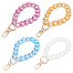 WADORN 4 Colors Colorful Acrylic Wristlet Chain Strap FIND-WR0003-97-1