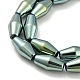 Brins de perles d'hématite non magnétiques synthétiques galvanisées G-Z032-B02-02E-3