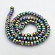 Electroplate Non-magnetic Synthetic Hematite Beads Strands G-J208F-05-2