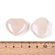 Гальванизированные натуральные необработанные сердца из розового кварца G-N349-06A-3