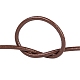 革のビーズコード  牛革  DIYのネックレス作り材料  サドルブラウン  3mm  約109.36ヤード（100m）/バンドル WL-A002-12-3