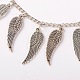 Сплав цинка с крыльями тибетский стиль подвесных браслеты AJEW-AN00031-3