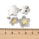 Серьги-гвоздики с цветком из латуни EJEW-H158-11GP-5