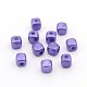 Opaque ABS Plastic Imitation Pearl Cube Beads MACR-M016-16-1