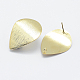Brass Drawbench Stud Earring Findings X-KK-F728-15G-NF-2