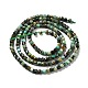 Brins de perles turquoises africaines naturelles (jaspe) G-D467-A13-2