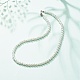 Collar de cuentas redondas de perlas de vidrio para mujer X-NJEW-JN03903-2