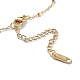 Vakuumplattierte goldene 304-Lätzchen-Halskette aus Edelstahl mit Strassen NJEW-M207-01A-G-3