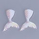 樹脂カボション  人魚の尾の形  乳白色  39.5x28x4mm X-CRES-T012-06A-2