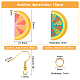 Olycraft 3D Printed Orange Charm Dangle Earring Making Kit for Girl Women DIY-OC0007-70-2