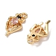 Латунные микро проложить кубического циркония подвески KK-A259-34G-2