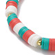 3 pièces 3 styles ensemble de bracelets extensibles en argile polymère heishi surfeur BJEW-TA00262-6