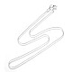 Brass Round Snake Chain Fine Necklace Making NJEW-BB10854-18P-2